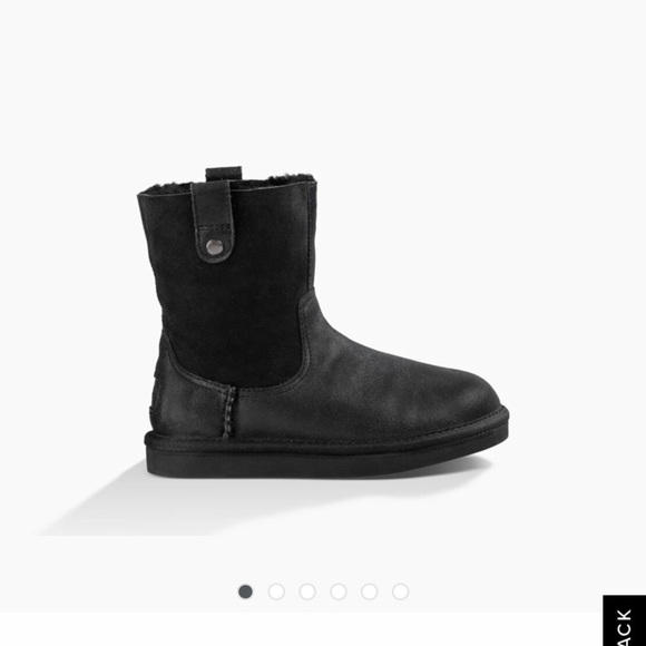 Ugg Haydee Black Strap Boots Size 6 - Picture 2 of 9